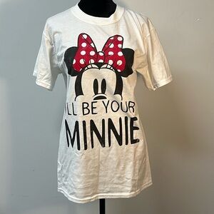 Disney parks authentic white short sleeve I’ll be your Minnie tee Minnie Mouse S